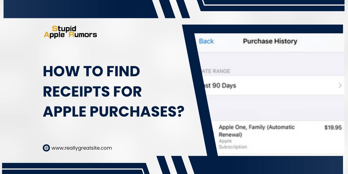 How to find receipts for Apple Purchases