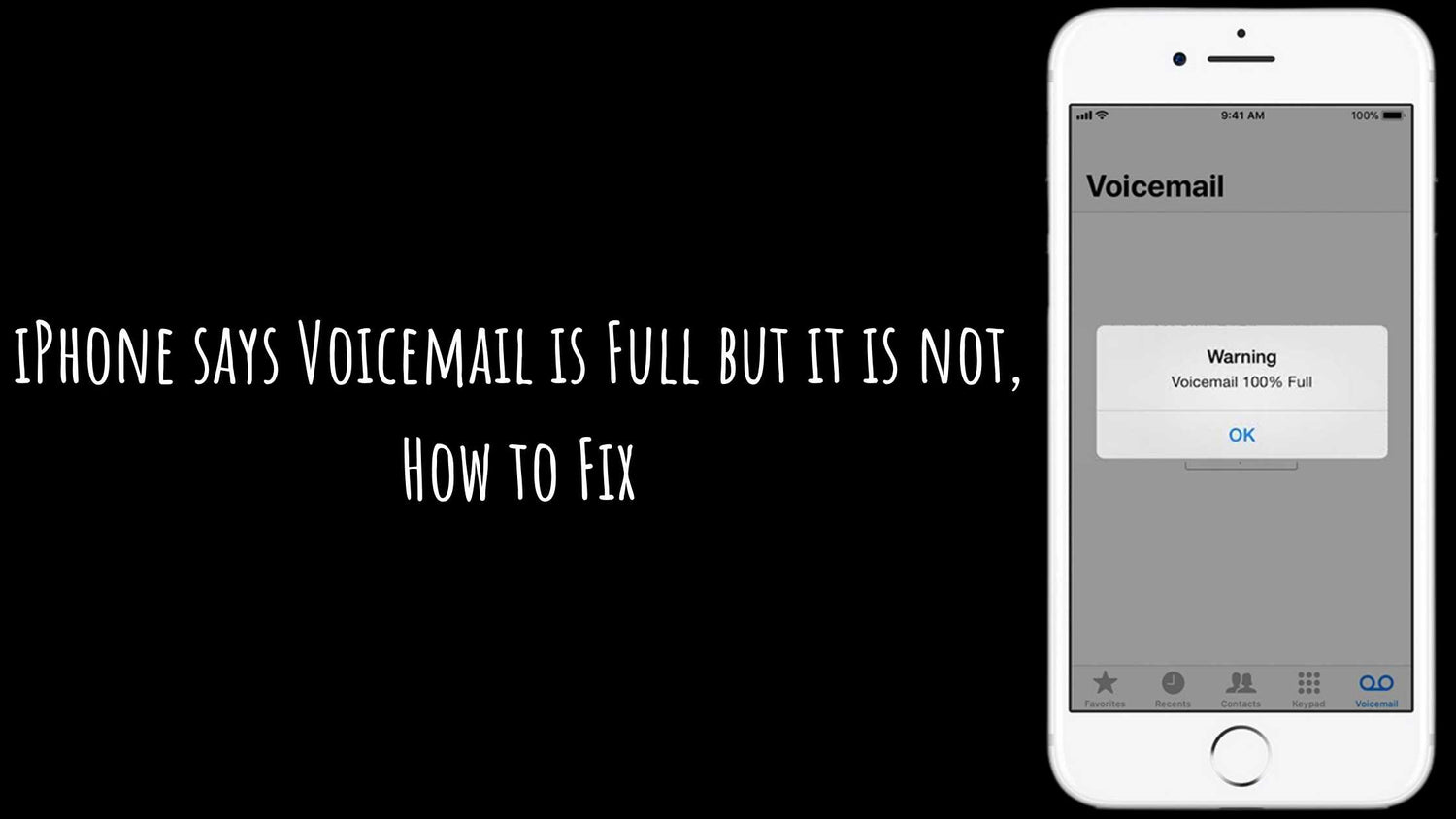 iPhone says Voicemail is Full but it is not